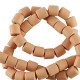 Polymer tube beads 6mm - Harvest orange